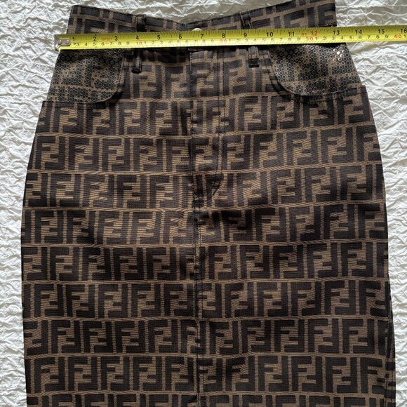 Vintage Fendi Zucca Skirt - Picture 5 of 6